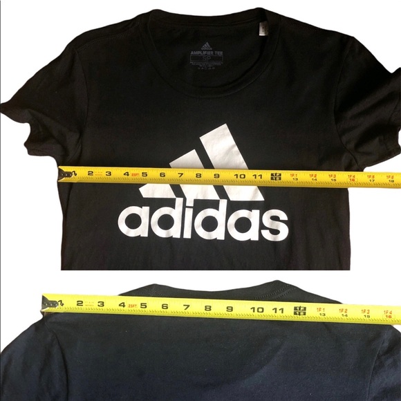 ADIDAS Amplifier Tee Shirt Crewneck Short Sleeve Black Small Women’s - Picture 8 of 15